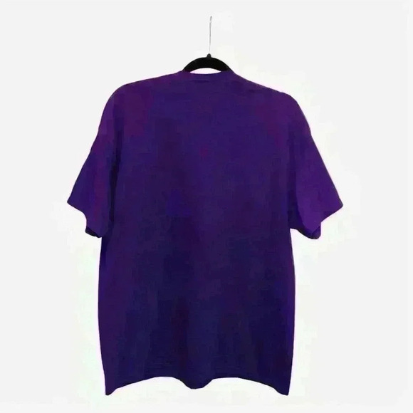 Gildan Men's XL Purple Crew Neck Short Sleeve T-Shirt Soft Breathable - Picture 2 of 4